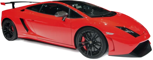 Red Lamborghini Sports Car PNG Transparent Background