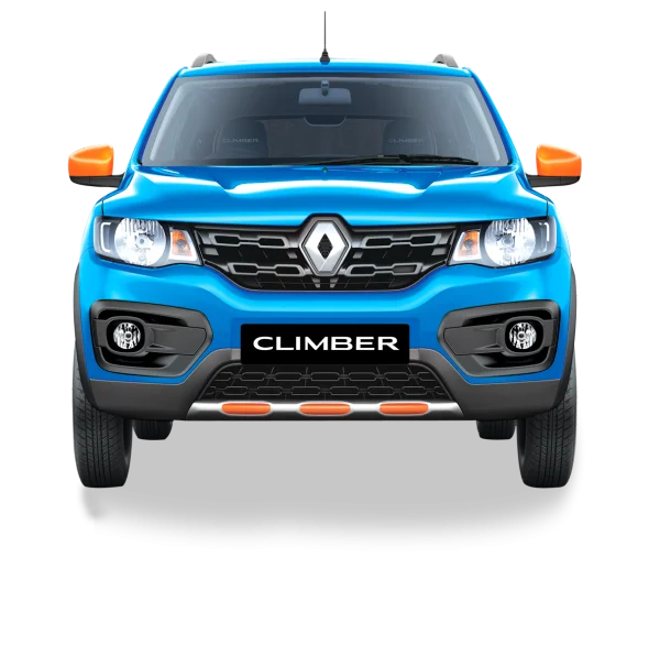 Blue Renault Kwid Climber Car Front View PNG