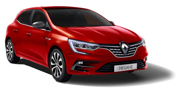 Red Renault Megane Car PNG Transparent Background