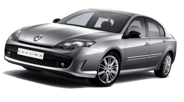 Silver Renault Laguna Car PNG Transparent Background