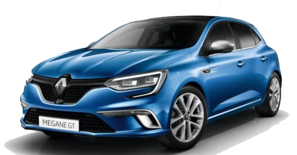 Blue Renault Megane GT Car PNG Transparent Background