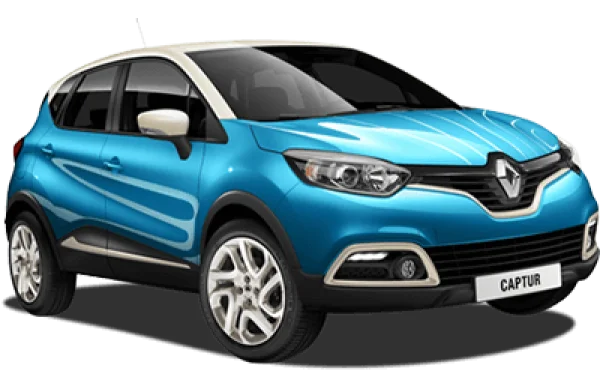 Blue and White Renault Captur SUV PNG Transparent