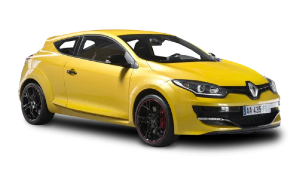 Yellow Renault Megane RS Sports Car PNG