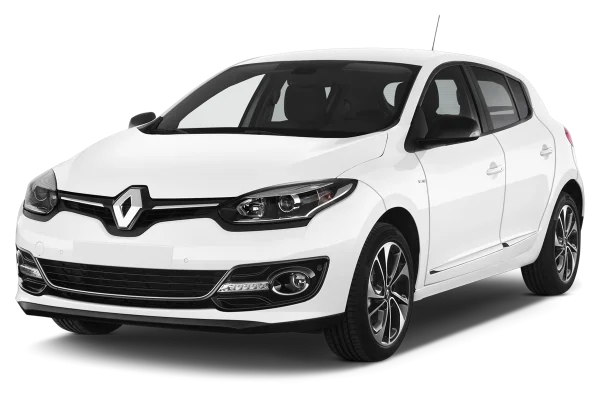White Renault Megane Car PNG Transparent Background