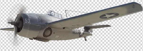 Vintage Military Fighter Plane PNG Transparent Background