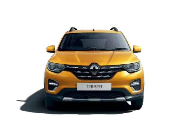 Yellow Renault Triber Car Front View PNG