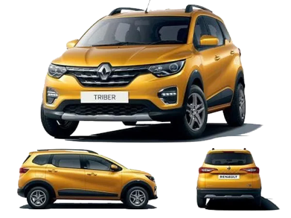 Yellow Renault Triber Car PNG Pack Transparent Background