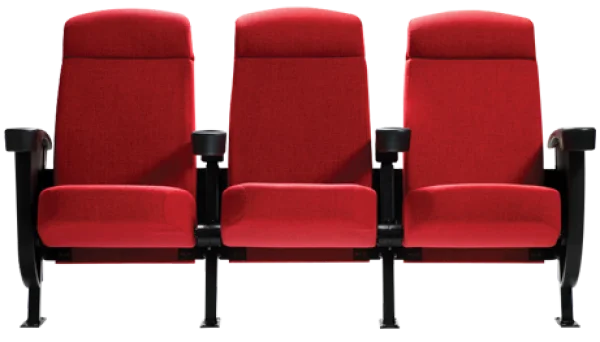 Three Red Cinema Seats PNG Transparent