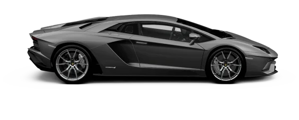 Grey Lamborghini Aventador S PNG Transparent Background