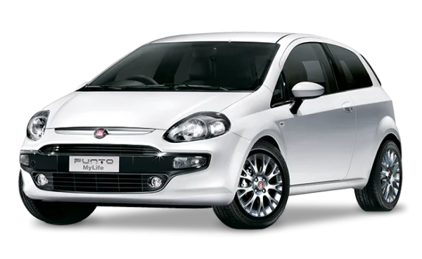 White Fiat Punto MyLife Car PNG Transparent Background