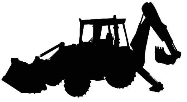 Construction Excavator Silhouette PNG
