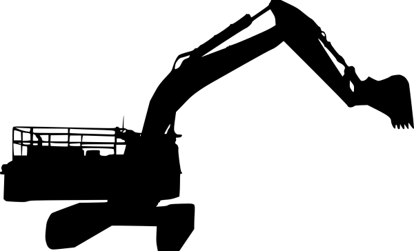 Excavator Silhouette Transparent Background PNG
