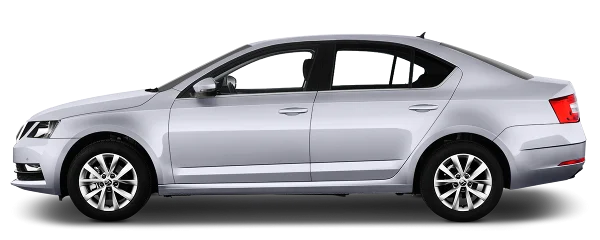 Silver Sedan Car PNG Transparent Background