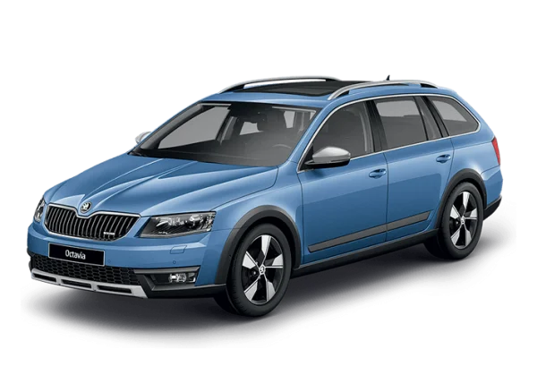 Blue Skoda Octavia Wagon PNG Transparent Background