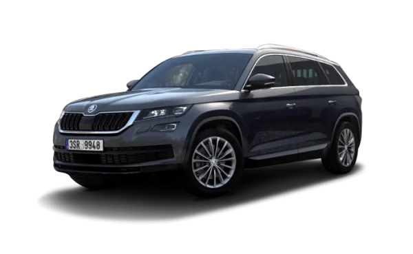 Skoda Kodiaq Dark Grey SUV PNG Transparent Background