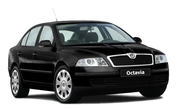 Black Skoda Octavia Car PNG Transparent Background