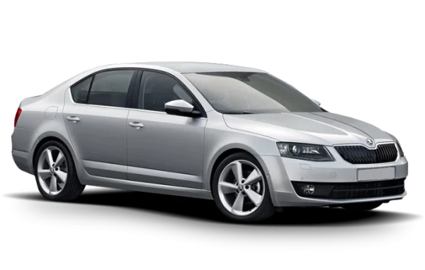 Silver Skoda Octavia Car PNG Transparent Background