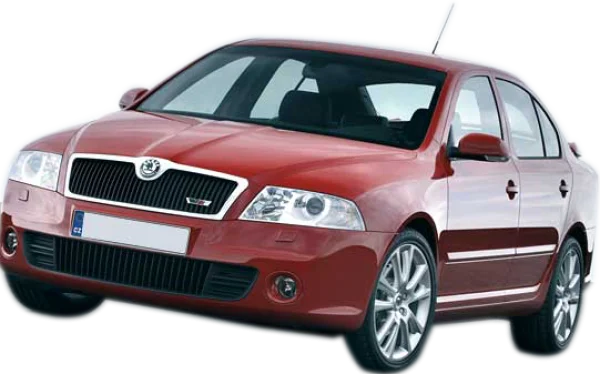 Red Skoda Octavia Sedan Car PNG Transparent