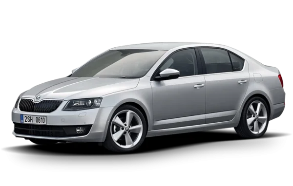 Silver Skoda Octavia Car PNG Transparent Background