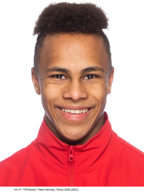 Smiling Young Man in Red Jacket PNG