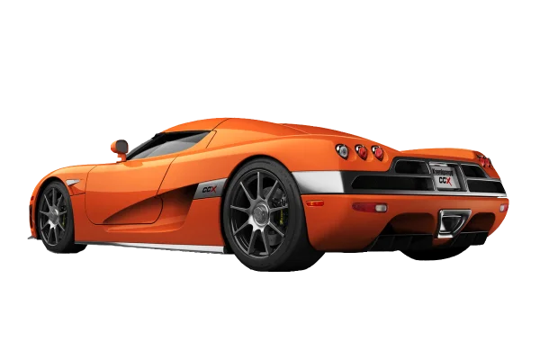 Orange Koenigsegg CCX Sports Car PNG