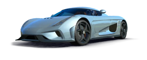 Light Blue Sports Car PNG Transparent Background