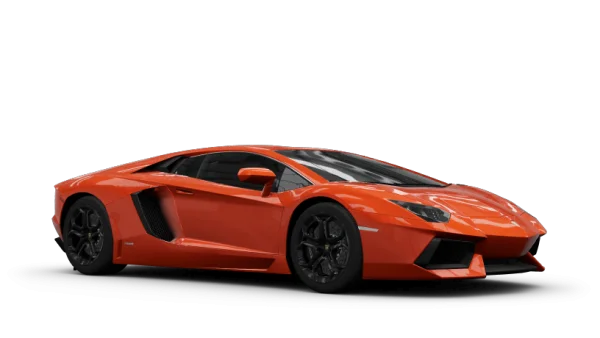 Orange Lamborghini Aventador Sports Car PNG