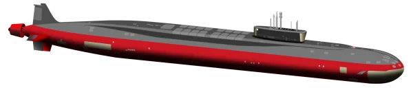 Red and Grey Submarine PNG Transparent Background