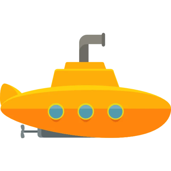 Yellow Submarine PNG Transparent Background