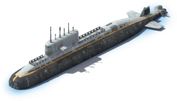Military Submarine PNG Transparent Background