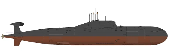 Grey Military Submarine PNG Transparent Background