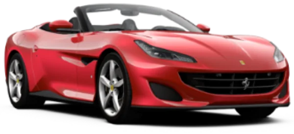 Red Ferrari Convertible Sports Car PNG Transparent Background