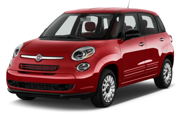 Red Fiat 500L Car PNG Transparent Background