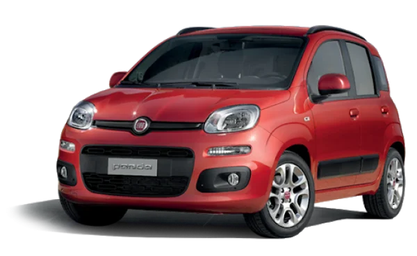 Red Fiat Panda Car PNG Transparent Background