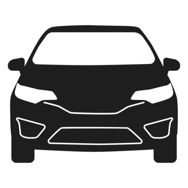 Car Front Silhouette PNG Transparent Background