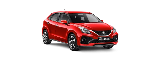 Red Maruti Suzuki Baleno Car PNG Transparent Background