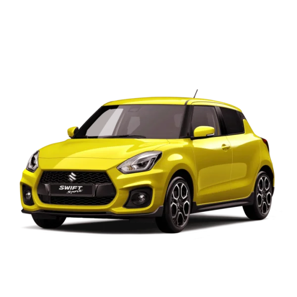 Yellow Suzuki Swift Sport Car PNG Transparent Background