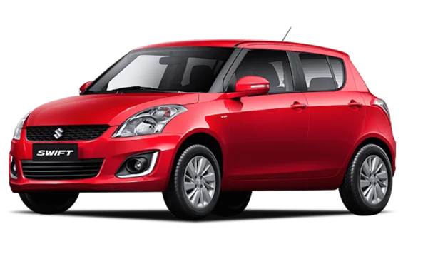 Red Suzuki Swift Hatchback PNG Transparent Background