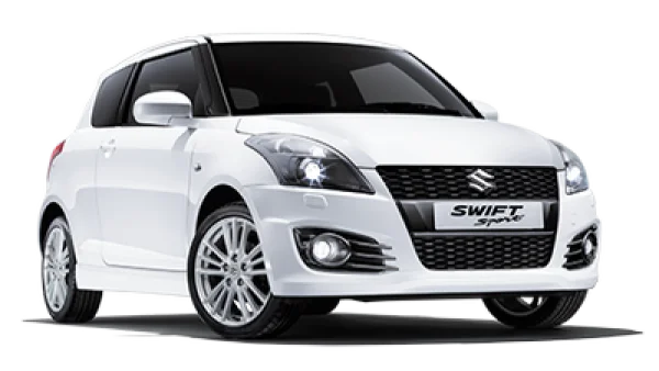 White Suzuki Swift Sport Car PNG Transparent