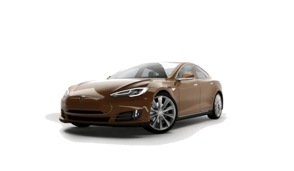 Brown Tesla Model S Car PNG Transparent Background