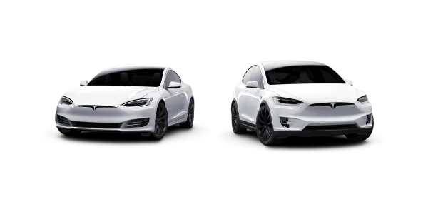 White Tesla Model S and Model X PNG Transparent