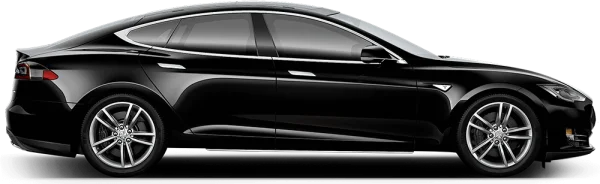 Black Tesla Model S Car PNG Transparent