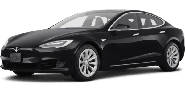 Black Tesla Model S Car PNG Transparent Background