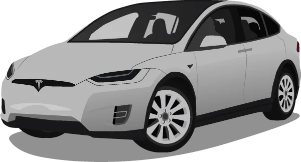 Tesla Model X Car PNG Transparent Background