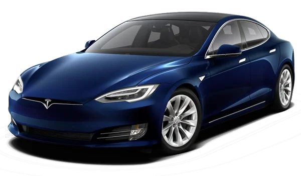 Dark Blue Tesla Model S PNG Transparent Background