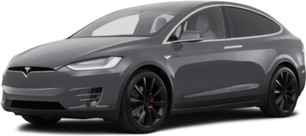 Dark Grey Tesla Model X PNG Transparent Background