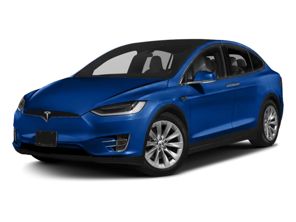 Blue Tesla Model X PNG Transparent Background