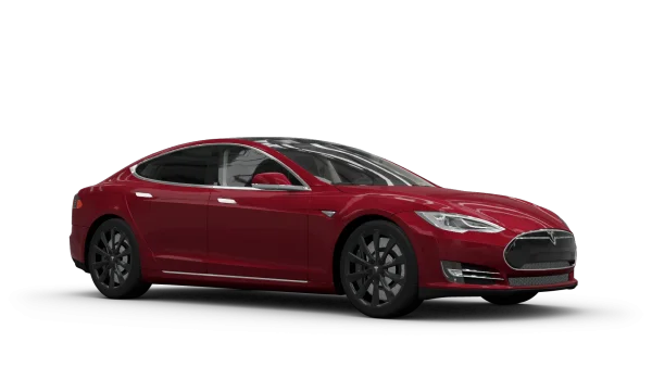 Red Tesla Model S Car PNG Transparent