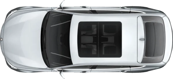 Silver Luxury Car Top View PNG Transparent