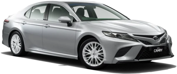 Silver Toyota Camry Car PNG Transparent Background